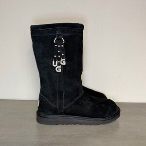 UGG Australia Larynn Charm Boots Suede Chestnut 1005396K Girls Size 5